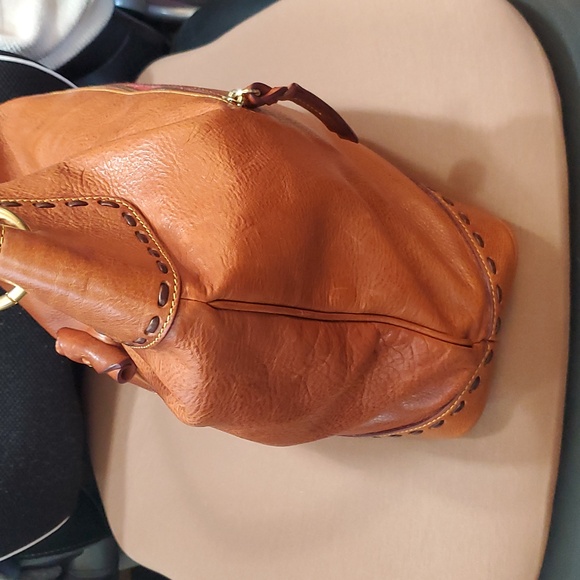 Dooney & Bourke Florentine Natural Toggle Whipstitch Bucket Bag - Picture 2 of 9